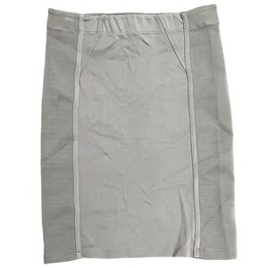 BCBGMaxAzria Light Gray‎ Bodycon Stretch Pencil Skirt, Women's Size Small